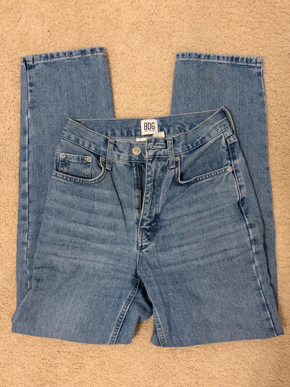 BDG High Rise Baggy Blue Jeans
